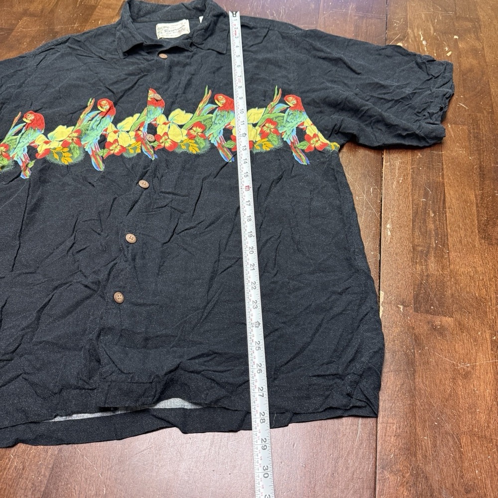 VTG Men's Hawaiian Button Up Shirt Parrot AOP Double‎ Sided Light Weight Large L - Picture 7 of 7